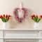 Glitzhome® 17" Valentine's Pink Berry Heart Wreath